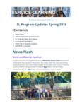 Spring 2016 Newsletter by Center for Community Engagement