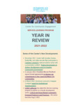 2021-2022 Year in Review by Center for Community Engagement