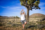 Joshua Tree: Kayla practicing her tree pose by Michael Pujals