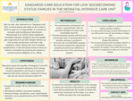 Kangaroo Care Education for Low Socioeconomic Status Families in The Neonatal Care Unit by Joara Peterson